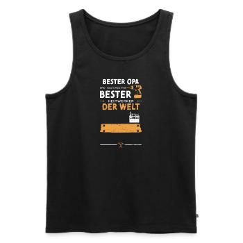 Bester Opa Und Gleichzeitig Best... - Männer Premium Bio Tank Top - Schwarz - Vorne - Michal (187cm)