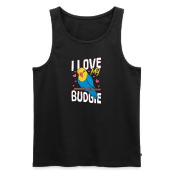 Wellensittich Care Sprechender Vogel Wellensittich - Männer Premium Bio Tank Top - Schwarz - Vorne - Michal (187cm)