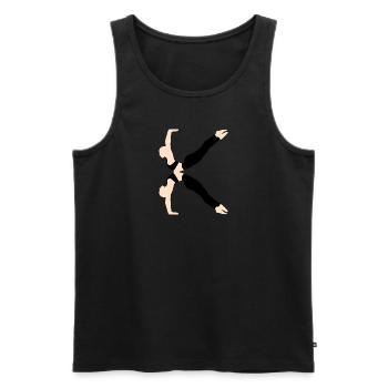 ABC - Débardeur bio Premium Homme - noir - Devant - Michal (187cm)