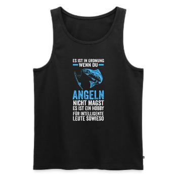 Angeln Fische Fischer Geschenk - Männer Premium Bio Tank Top - Schwarz - Vorne - Michal (187cm)