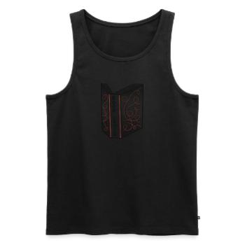 Book Lover - Men's Premium Organic Tank Top - black - Front - AI Model Male 178 light (178cm)