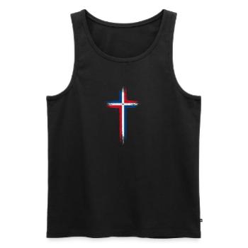 Dominican Republic Flag Dom Rep Flag Travel - Men's Premium Organic Tank Top - black - Front - Michal (187cm)