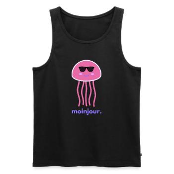 moinjour.zwei - MoinJour 2 - Männer Premium Bio Tank Top - Schwarz - Vorne - AI Model Male 178 light (178cm)