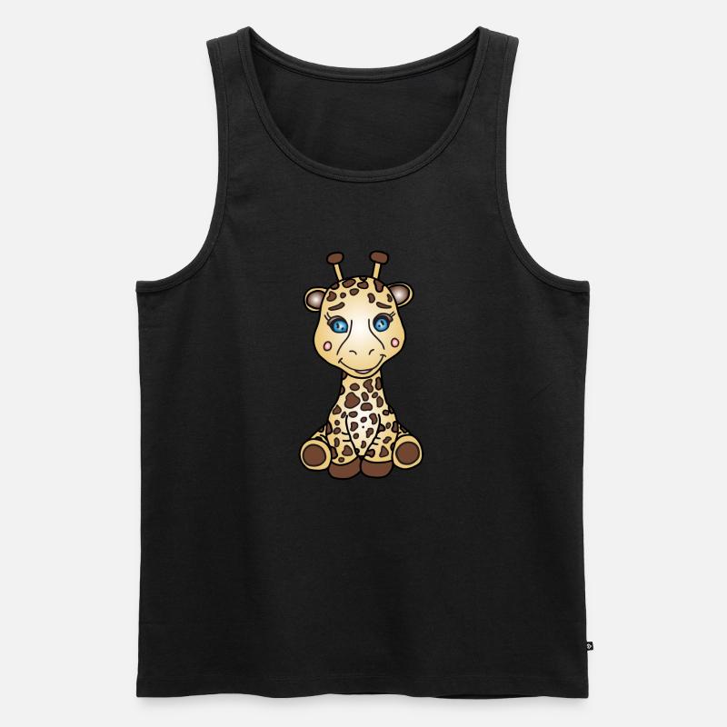 Super süße Giraffe - Männer Premium Bio Tank Top - Schwarz