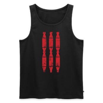 Bougies de l’Ombrie (drapeau) - Débardeur bio Premium Homme - noir - Devant - AI Model Male 178 light (178cm)