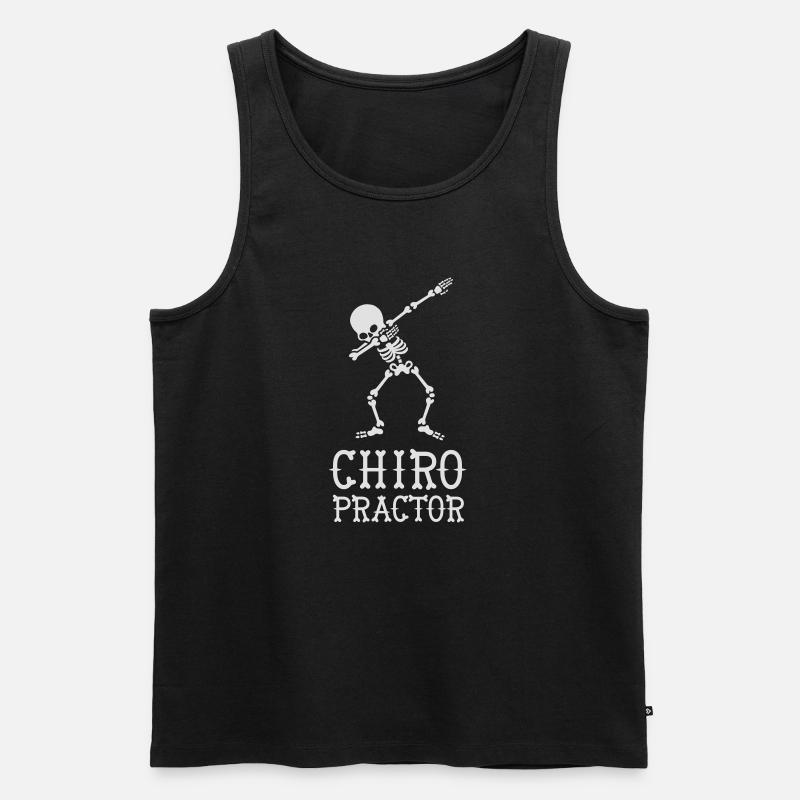Dab dabbing skeleton chiropractor - Débardeur bio Premium Homme - noir