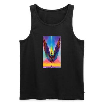 Wings of Liberation - Men's Premium Organic Tank Top - black - Front - Michal (187cm)