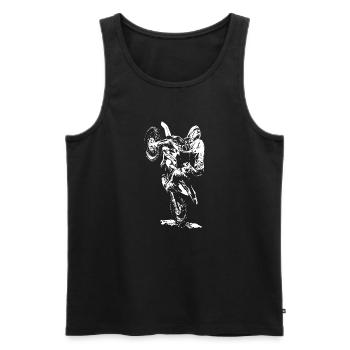 Motocross Rennen - Männer Premium Bio Tank Top - Schwarz - Vorne - Michal (187cm)