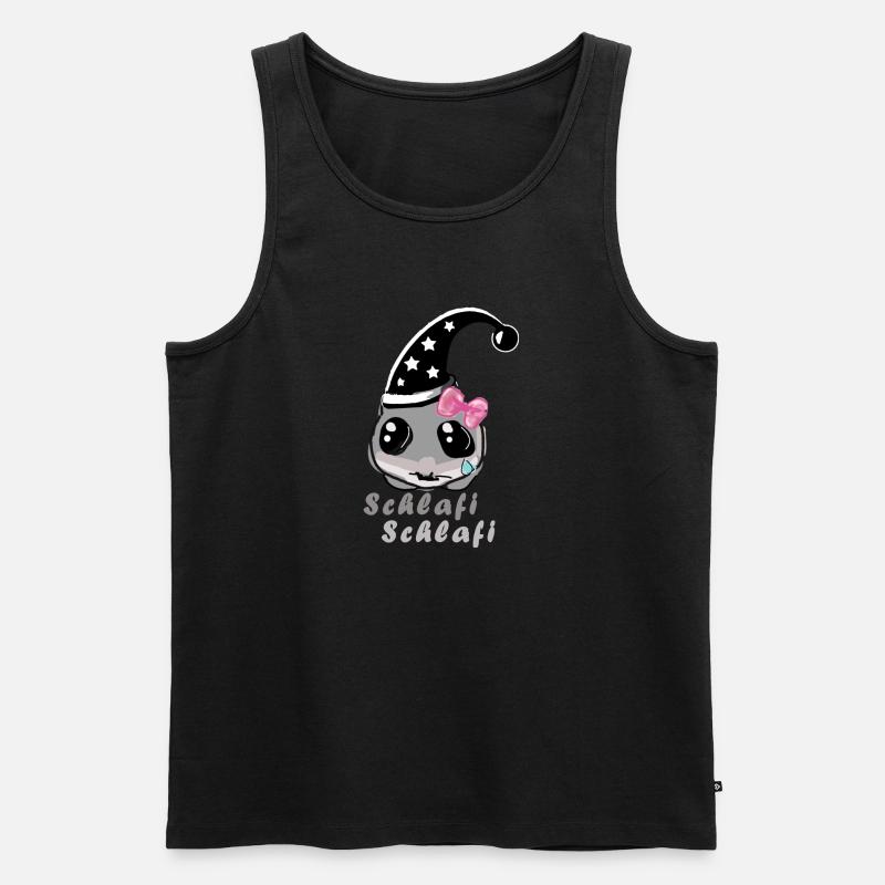 schlafen,hamster,illustration,sad hamster - Männer Premium Bio Tank Top - Schwarz