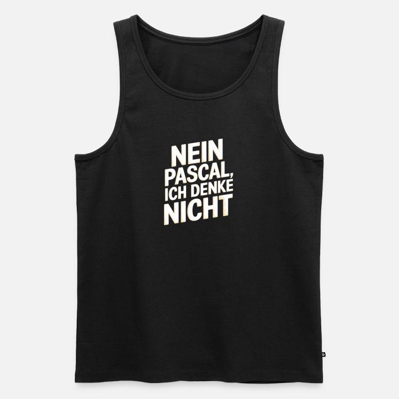 nein pascal ich denke nicht - Männer Premium Bio Tank Top - Schwarz