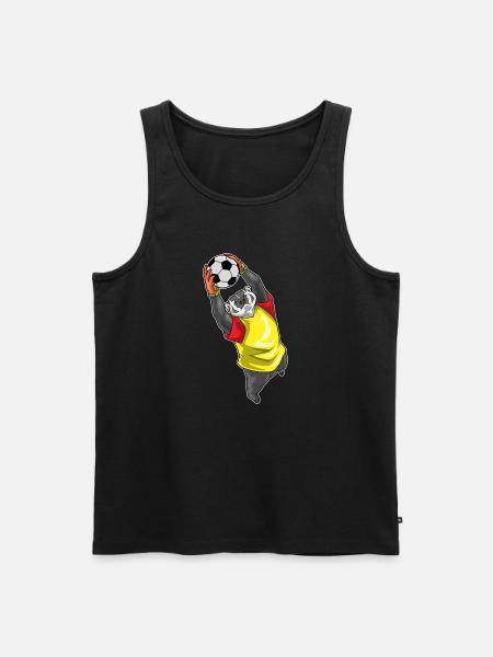 Dachs Torwart Fußball - Männer Premium Bio Tank Top - Schwarz