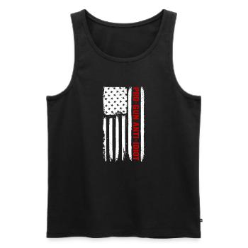 Pro-armes, anti-idiots - Débardeur bio Premium Homme - noir - Devant - Michal (187cm)