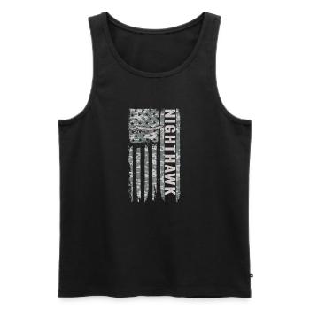 Nighthawk American Flag Military Camouflage F117 - Men's Premium Organic Tank Top - black - Front - Michal (187cm)