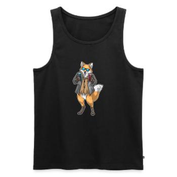 Fuchs Poker Pokerchips Kartenspiel - Männer Premium Bio Tank Top - Schwarz - Vorne - Michal (187cm)
