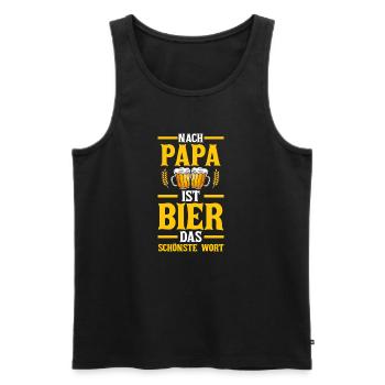 Beer Father Father's Day Dad - Men's Premium Organic Tank Top - black - Front - Michal (187cm)
