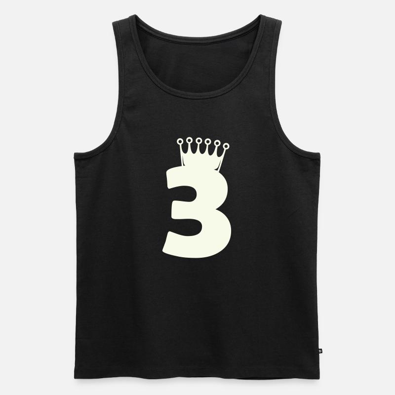 3_krone - Männer Premium Bio Tank Top - Schwarz