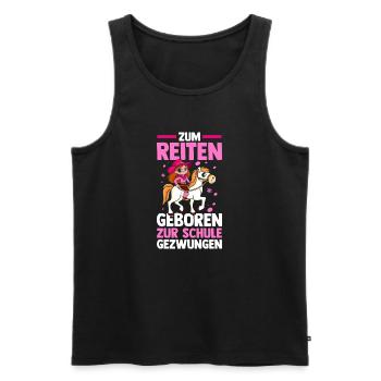 Reiten Pferdeliebhaber Reiterhof Pferde - Männer Premium Bio Tank Top - Schwarz - Vorne - AI Model Male 178 light (178cm)