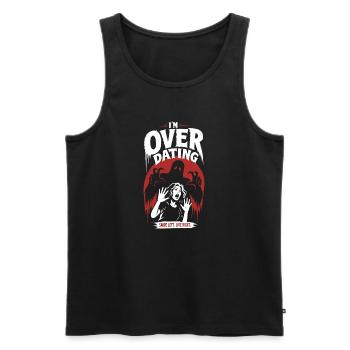 Over Dating Horror Humor - Men's Premium Organic Tank Top - black - Front - AI Model Male 178 light (178cm)