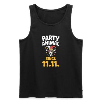 Karneval Party Kölner Animal Since 11.11. Köln - Men's Premium Organic Tank Top - black - Front - Michal (187cm)