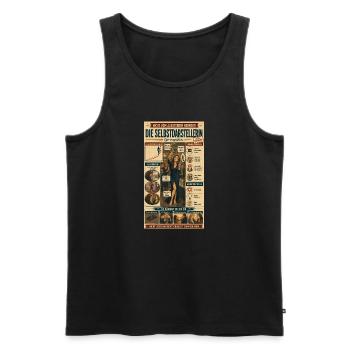 Die Selbstdarstellerin – Ego vor Kamera - Männer Premium Bio Tank Top - Schwarz - Vorne - Michal (187cm)
