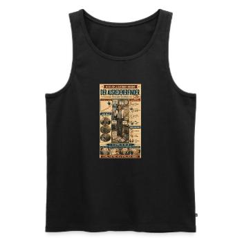 Der Ausredenerfinder – kreativ unzuständig - Männer Premium Bio Tank Top - Schwarz - Vorne - Michal (187cm)
