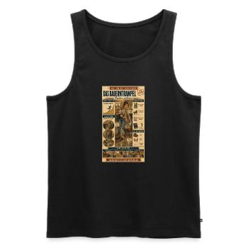 Das Bauerntrampel – stolpernd stabil - Männer Premium Bio Tank Top - Schwarz - Vorne - Michal (187cm)