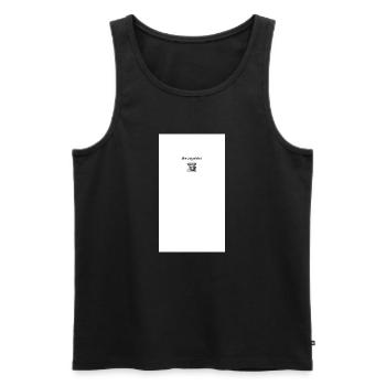 Das Leben ist, was du es backst Mixer-Design - Männer Premium Bio Tank Top - Schwarz - Vorne - Michal (187cm)