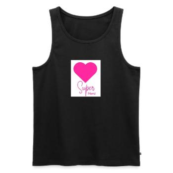 Super Mom - Männer Premium Bio Tank Top - Schwarz - Vorne - Michal (187cm)