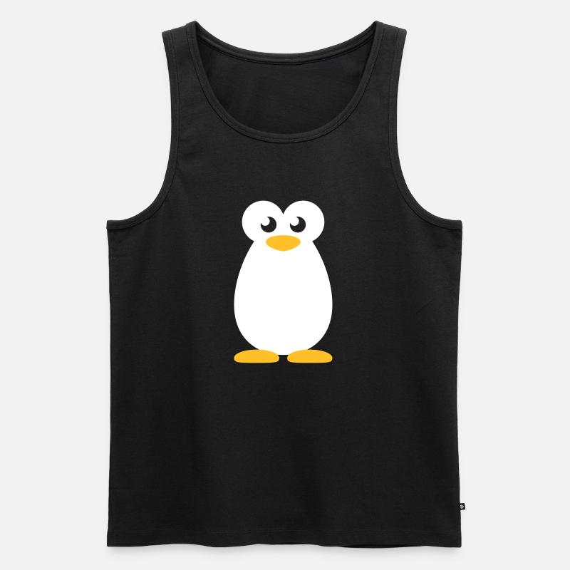 Pinguin - Männer Premium Bio Tank Top - Schwarz