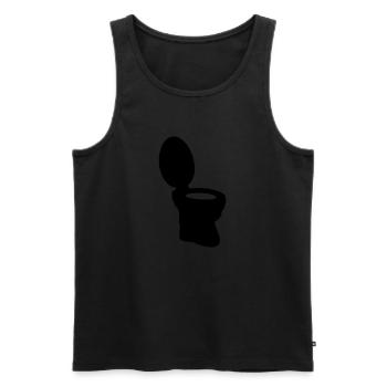 Toilettes bol toilettes Symbole - Débardeur bio Premium Homme - noir - Devant - AI Model Male 178 light (178cm)