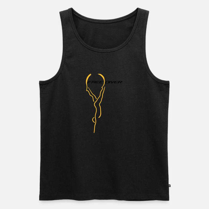 Freediver Apnoe - Männer Premium Bio Tank Top - Schwarz