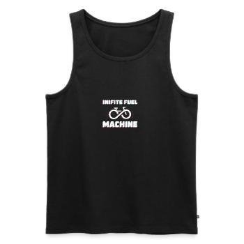 Infinite Fuel - Bicycle Machine - Men's Premium Organic Tank Top - black - Front - AI Model Male 178 light (178cm)