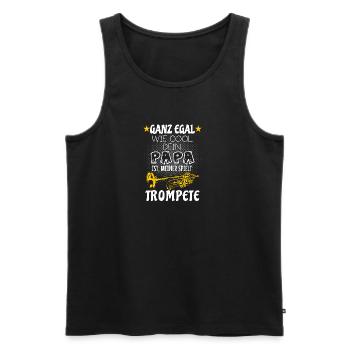 Mein Papa spielt Trompete - Männer Premium Bio Tank Top - Schwarz - Vorne - AI Model Male 178 light (178cm)