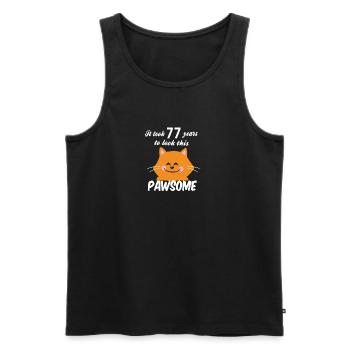 Il a fallu 77 ans pour regarder ce pawsome - Débardeur bio Premium Homme - noir - Devant - Michal (187cm)