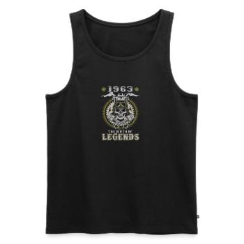 1963 Die Geburt der Legenden - Männer Premium Bio Tank Top - Schwarz - Vorne - Michal (187cm)