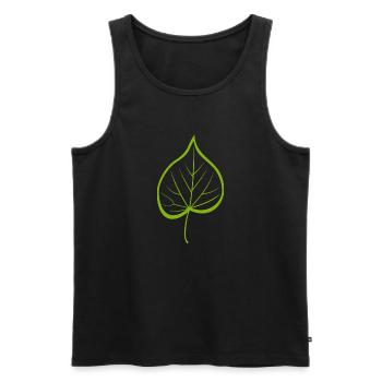 Linde 2 - Männer Premium Bio Tank Top - Schwarz - Vorne - AI Model Male 178 light (178cm)