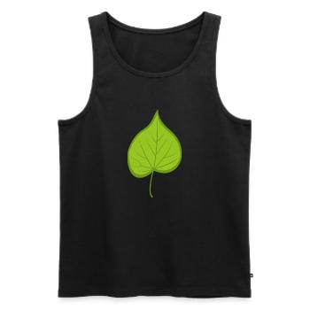 Linde - Männer Premium Bio Tank Top - Schwarz - Vorne - AI Model Male 178 light (178cm)