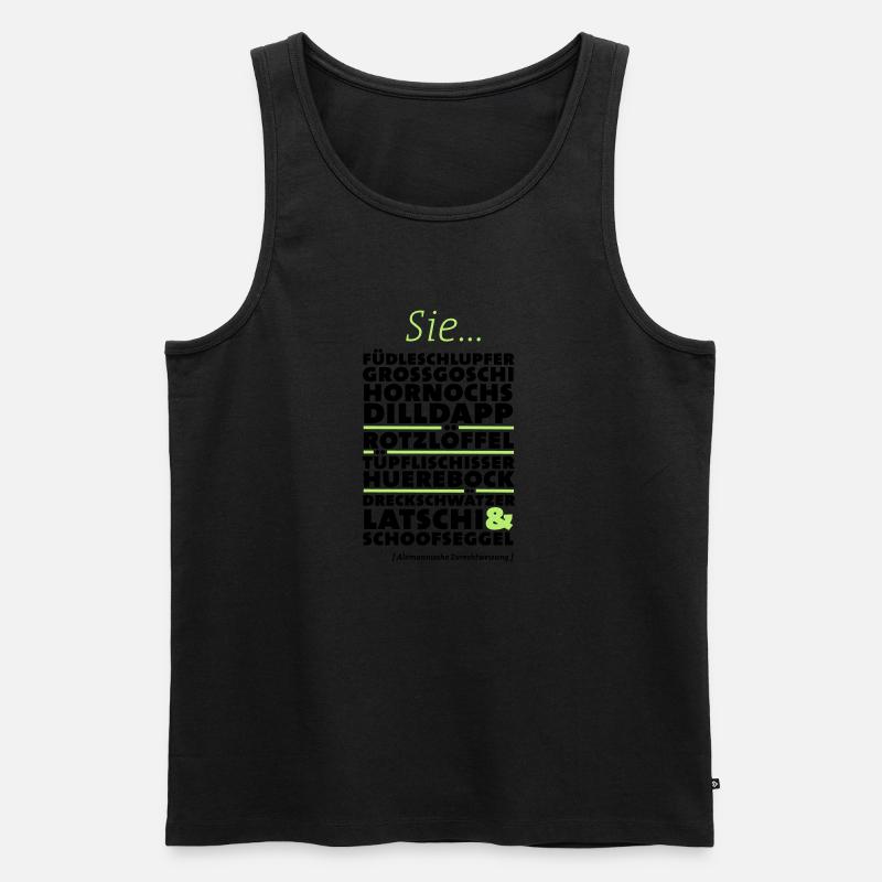 Alemannische Zurechtweisung - Männer Premium Bio Tank Top - Schwarz