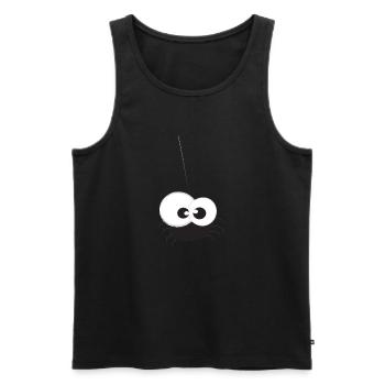 Wietse de spin - Men's Premium Organic Tank Top - black - Front - AI Model Male 178 light (178cm)