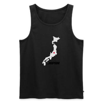 japan3 - Men's Premium Organic Tank Top - black - Front - AI Model Male 178 light (178cm)