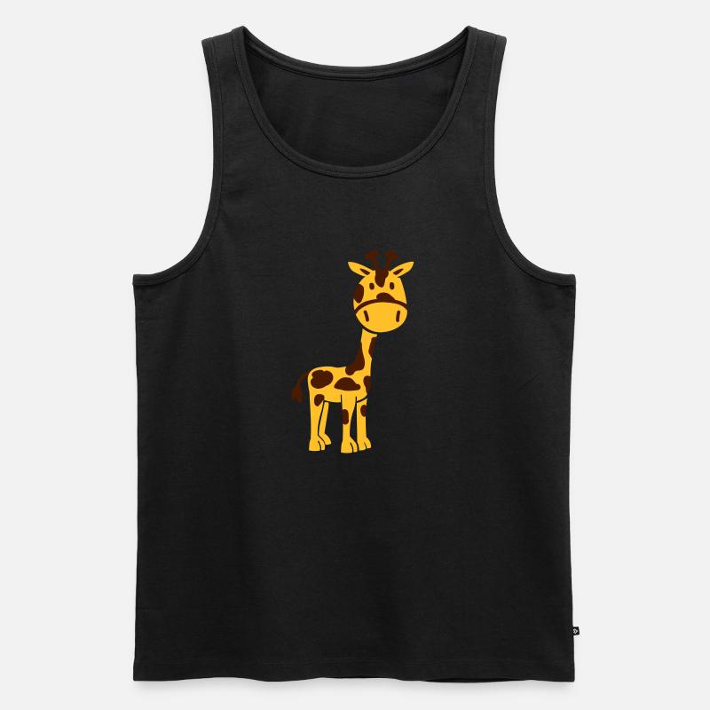 Giraffe - Männer Premium Bio Tank Top - Schwarz