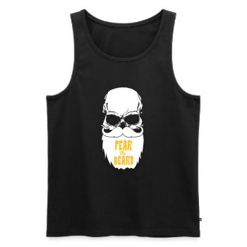 Fear the beard - Männer Premium Bio Tank Top - Schwarz - Vorne - Michal (187cm)
