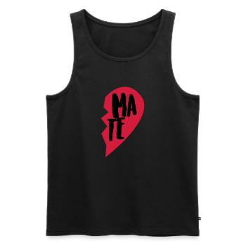 Soul Mate Couple Shirt - Männer Premium Bio Tank Top - Schwarz - Vorne - Michal (187cm)