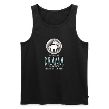 Unicorn You Smell Like Drama and A Headache Please - Débardeur bio Premium Homme - noir - Devant - AI Model Male 178 light (178cm)