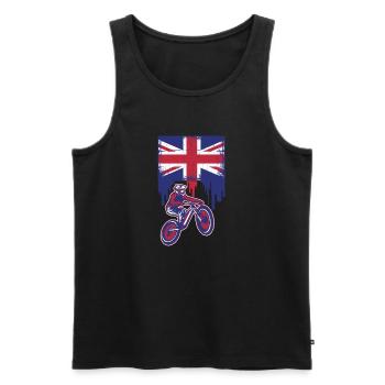british bike - Men's Premium Organic Tank Top - black - Front - Michal (187cm)