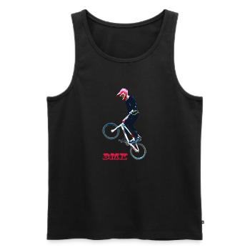 bmx - Men's Premium Organic Tank Top - black - Front - Michal (187cm)