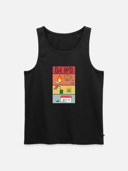 Da Wo - Männer Premium Bio Tank Top - Schwarz