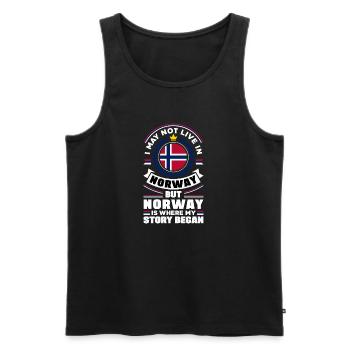 Norvège Norvège Norvège Drapeau Norvège Ressortissant - Débardeur bio Premium Homme - noir - Devant - Michal (187cm)