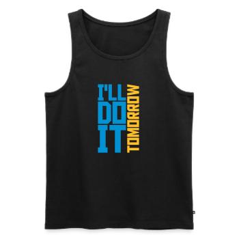 Citation de Do It Tomorrow - Débardeur bio Premium Homme - noir - Devant - AI Model Male 178 light (178cm)