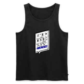 Cute Animal Love Joke Cat Long Sleeve Shirts - Men's Premium Organic Tank Top - black - Front - AI Model Male 178 light (178cm)
